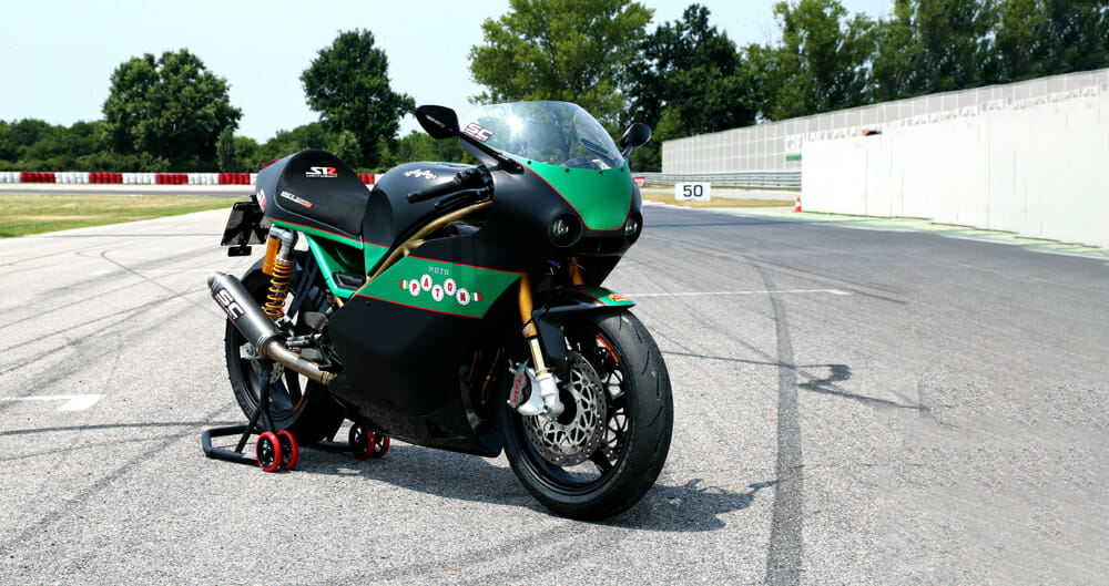 Pretty, isn’t it? The Paton is the modern incarnation the 1960s 500cc twin-cylinder racer.