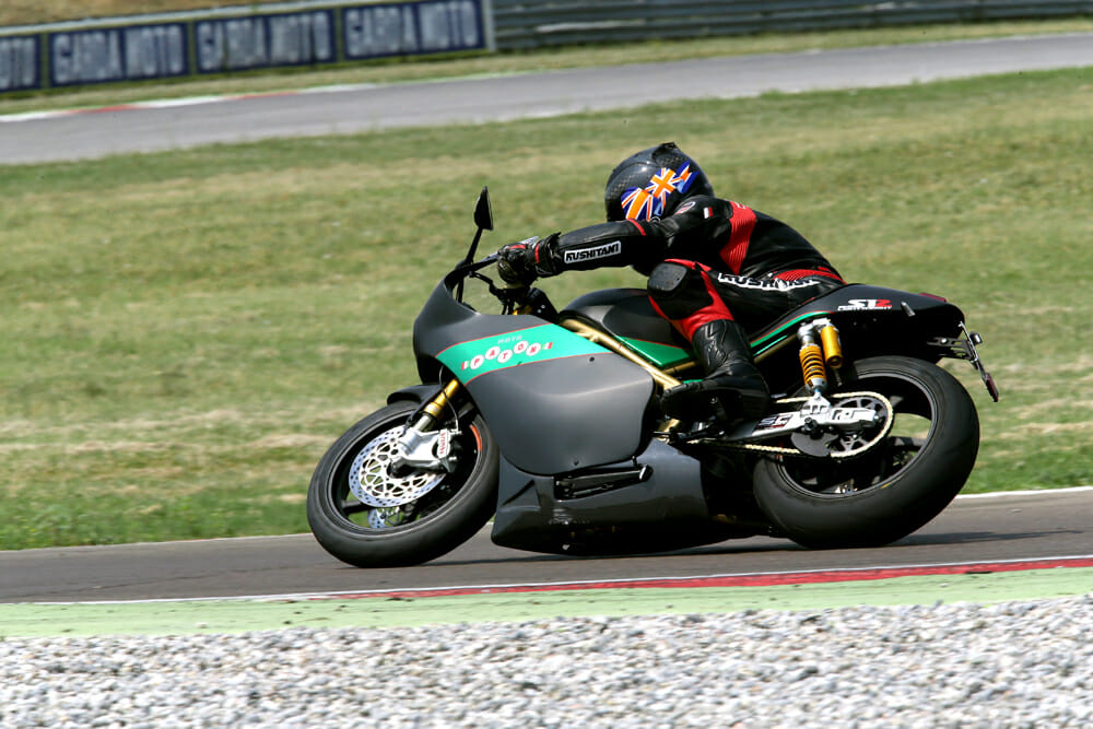 Strange to see a modern bike with twin rear shocks, right?
