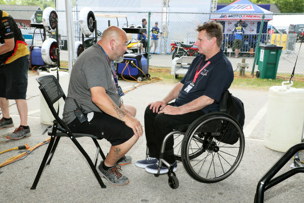 MotoAmerica CEO Wayne Rainey gets the lowdown from Westby Racing Team Manager Chuck Giachetto.