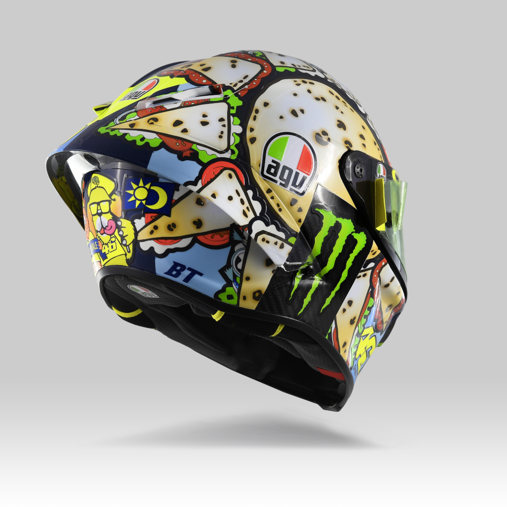 Valentino Rossi reveals the Menù Misano version of the AGV Pista GP R helmet
