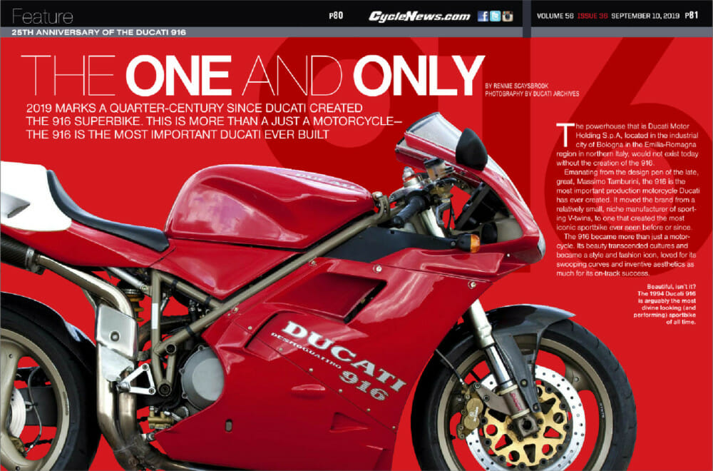 25th Anniversary Of The Ducati 916 Cycle News 25th Anniversary Of The Ducati 916 Cycle News