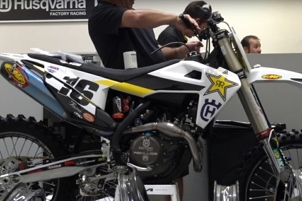 Team Rockstar Energy Husqvarna Racing assembles the MXoN bikes for the upcoming 2019 event