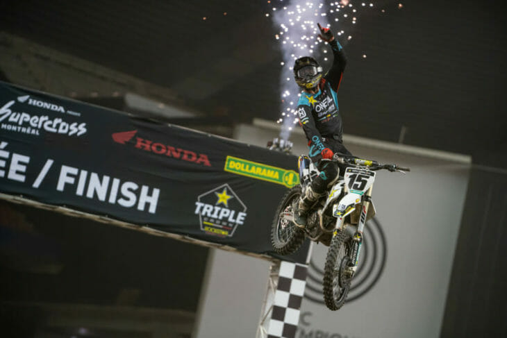 Montreal Supercross Results 2019 - Dean Wilson finish action