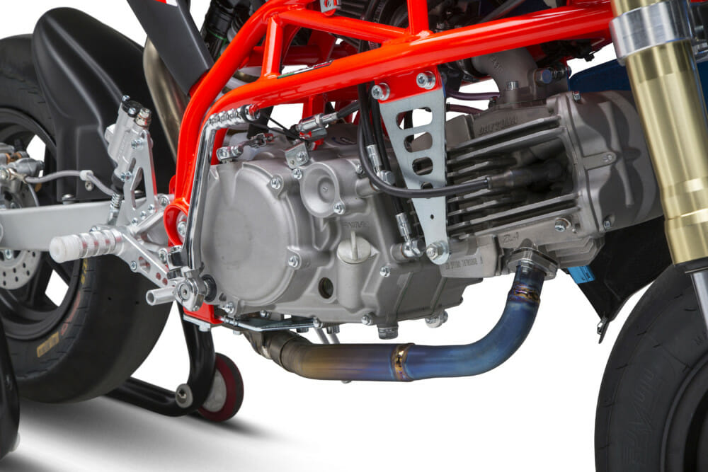 Yoshimura has released its RS-9T Titanium RS (Race Series) exhaust system for the Ohvale GP-0 190.