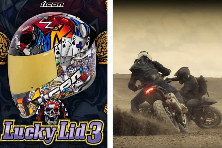 Icon Dos Trackers 2 Video and Icon Lucky Lid 3 Helmet
