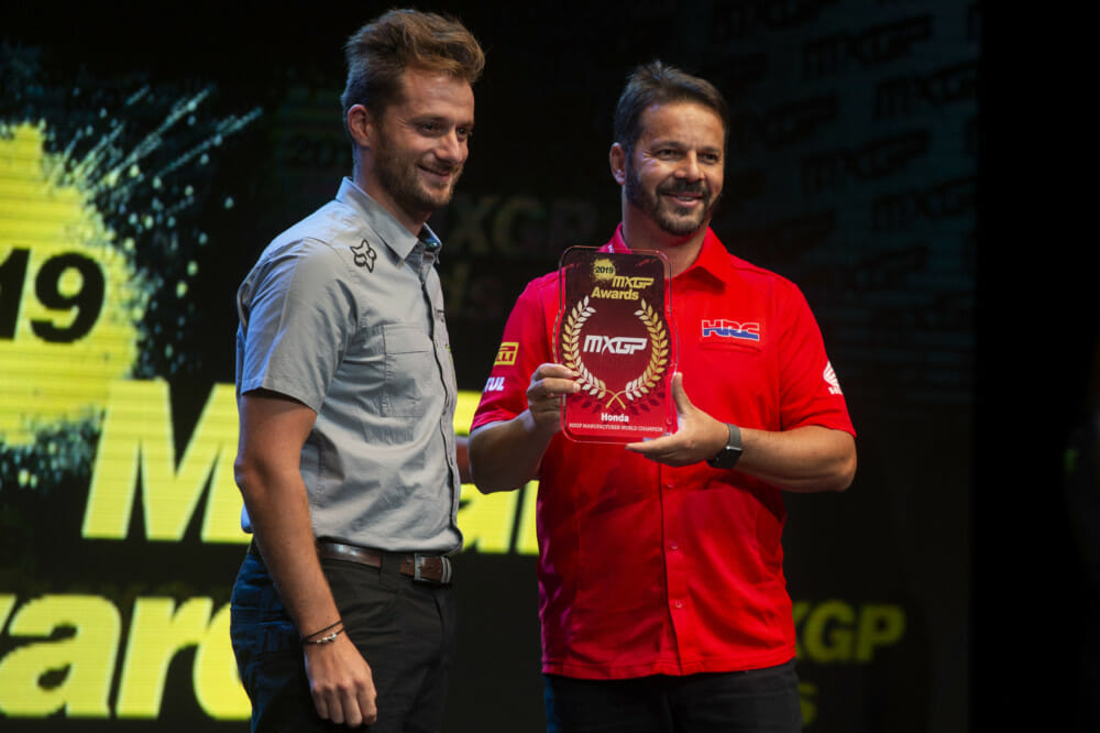 Team HRC at 2019 MXGP Awards Ceremony