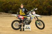 Rockstar Energy Husqvarna Factory Racing Team’s Thad DuVall suffered a practice crash on Tuesday, resulting in a season-ending knee injury.