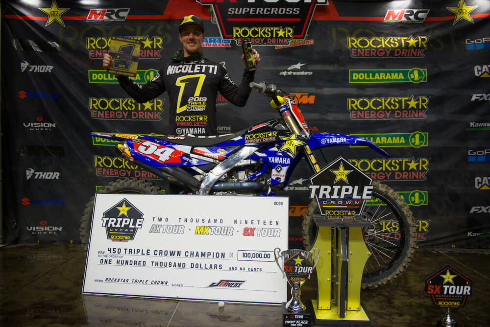 Pirelli Tire and Phil Nicoletti Capture 2019 Rockstar Energy Triple Crown Championship