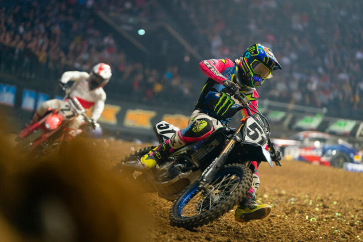 2019 Paris Supercross Results Justin Barcia and Malcolm Stewart action
