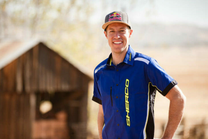Cody Webb Joins FactoryONE Sherco team for 2020 Webb in Sherco team shirt