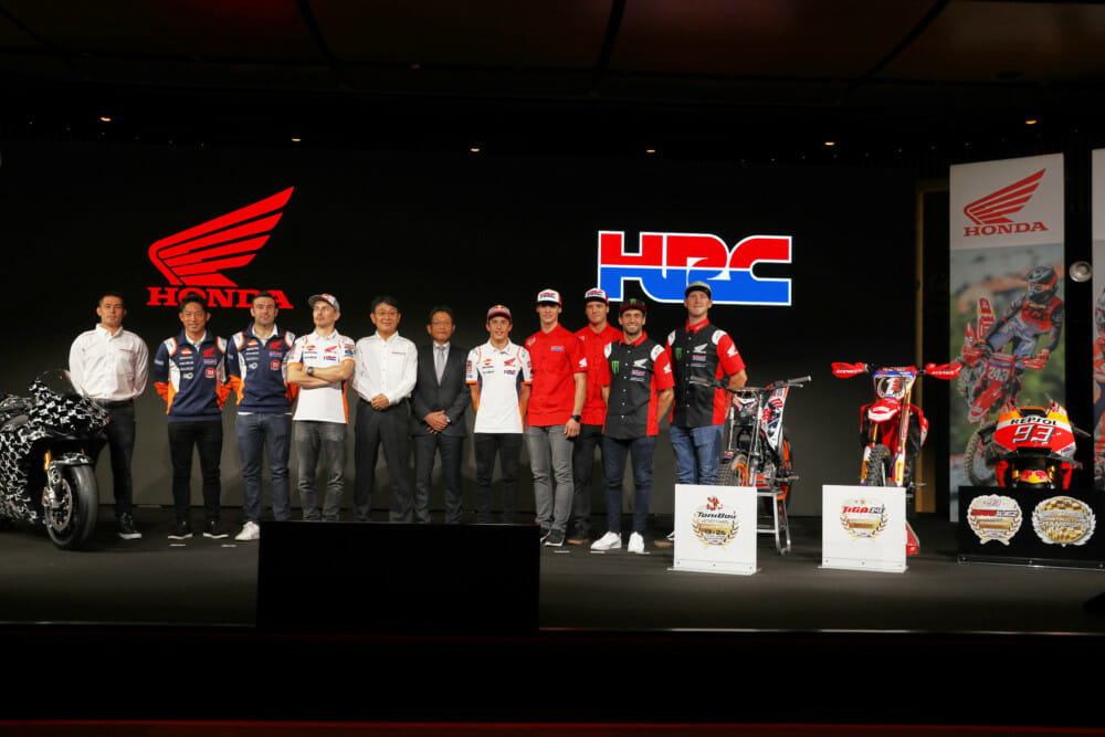Team HRC MXGP riders join HRC family at EICMA for factory-racing announcement