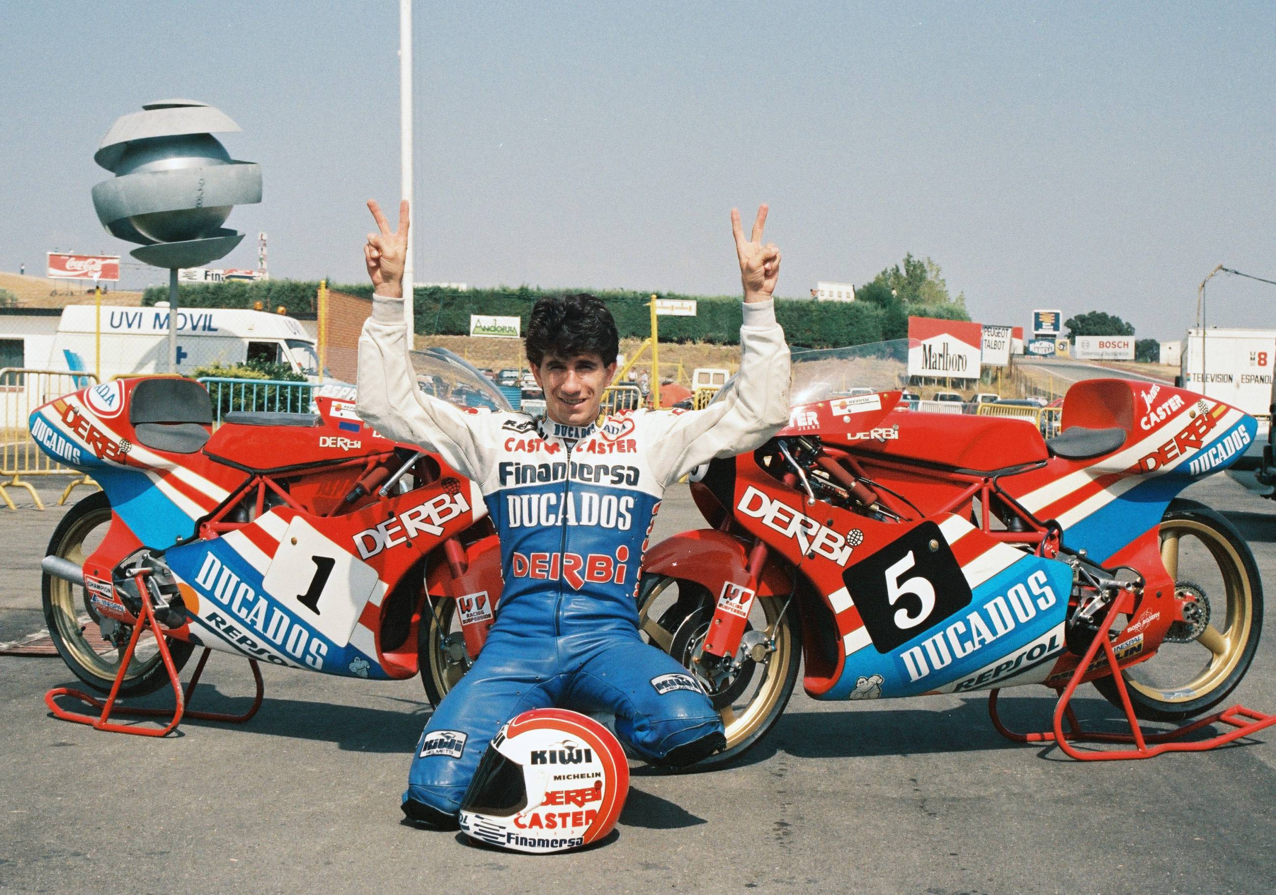 JORGE MARTINEZ ASPAR MOTO-GP KIWI CEPSA HELMET 1/5 1988 CASQUE MICHELIN #5 