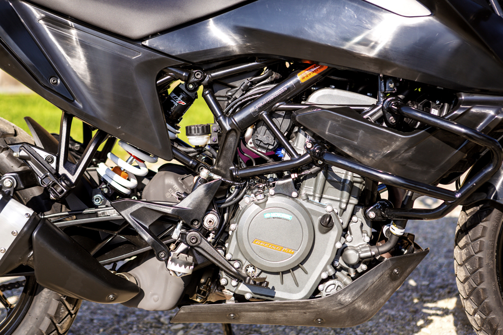 KTM 390 Adventure Prototype engine