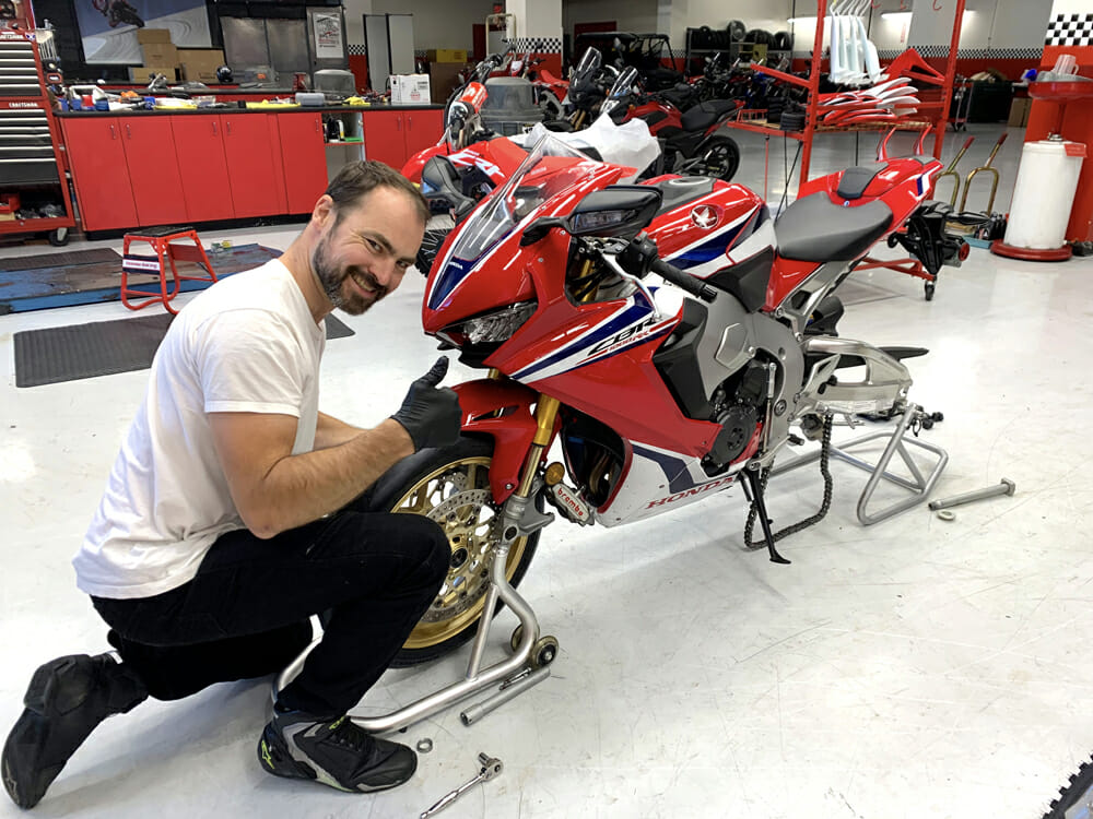 “You want a test bike? You have to change your own tires, boy!”