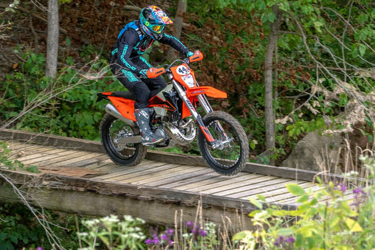 We went enduro racing with the 2020 KTM 250 XC-W TPI two-stroke in the Little Raccoon National Enduro to see how it competes.