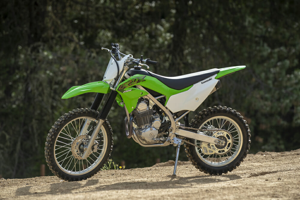 The KLX230R is a KLX230 without lights and without the weight.