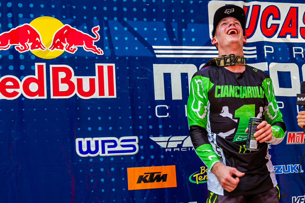 The moment Adam Cianciarulo realized that his dream of becoming 250MX AMA Pro Motocross Champion had just come true.