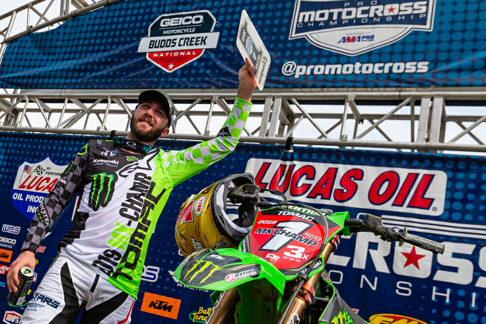 2019 450MX AMA Pro Motocross Champion Eli Tomac at Budds Creek, round 11.