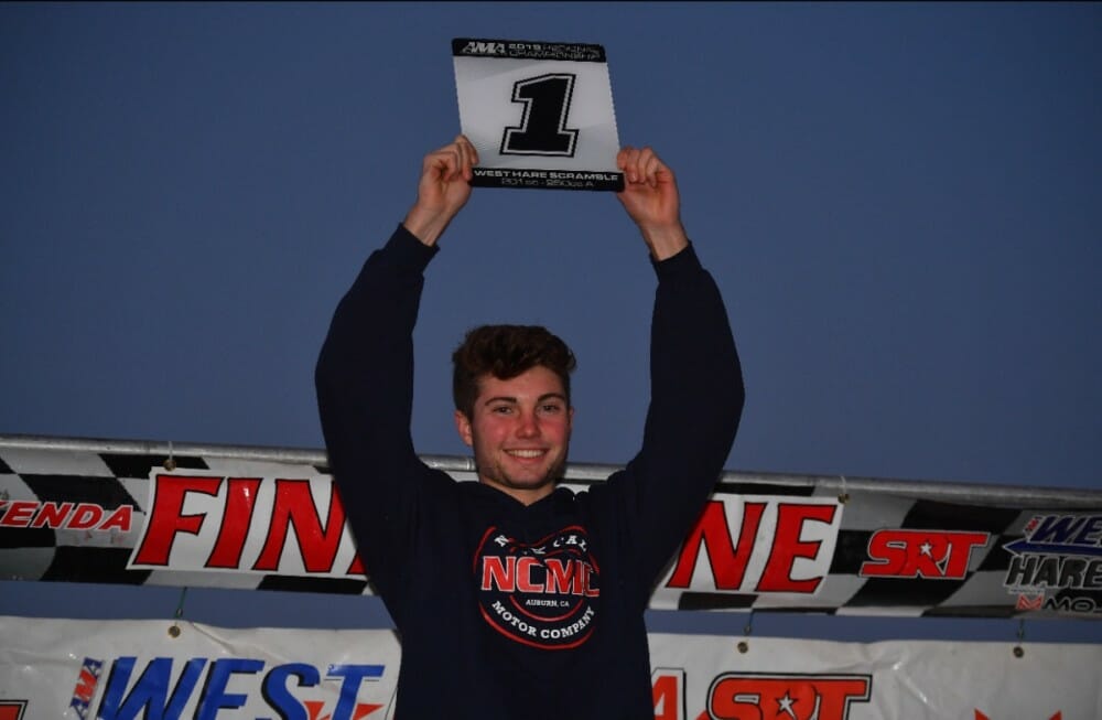 Kolby Silkwood would take home the 2019 AMA West Hare Scramble 250 A Championship title. 