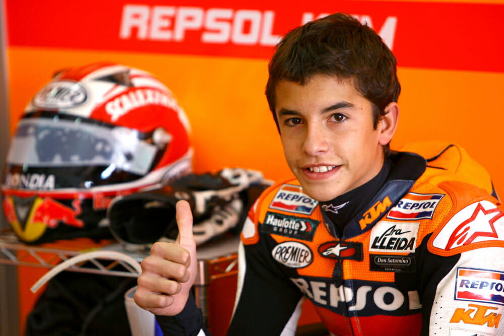 Baby-faced Marc Marquez in 2008. Butter wouldn’t melt.