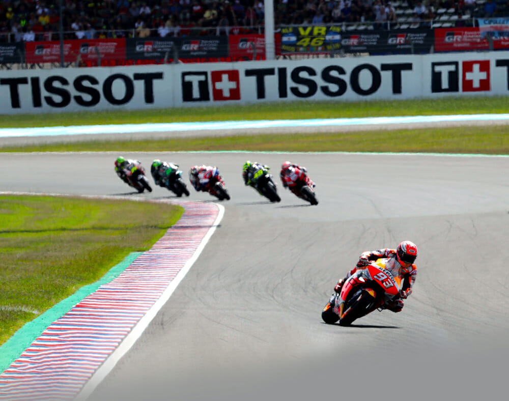 This is only lap two of the Argentina MotoGP. Marc Marquez pulverized the world’s best that day in South America.