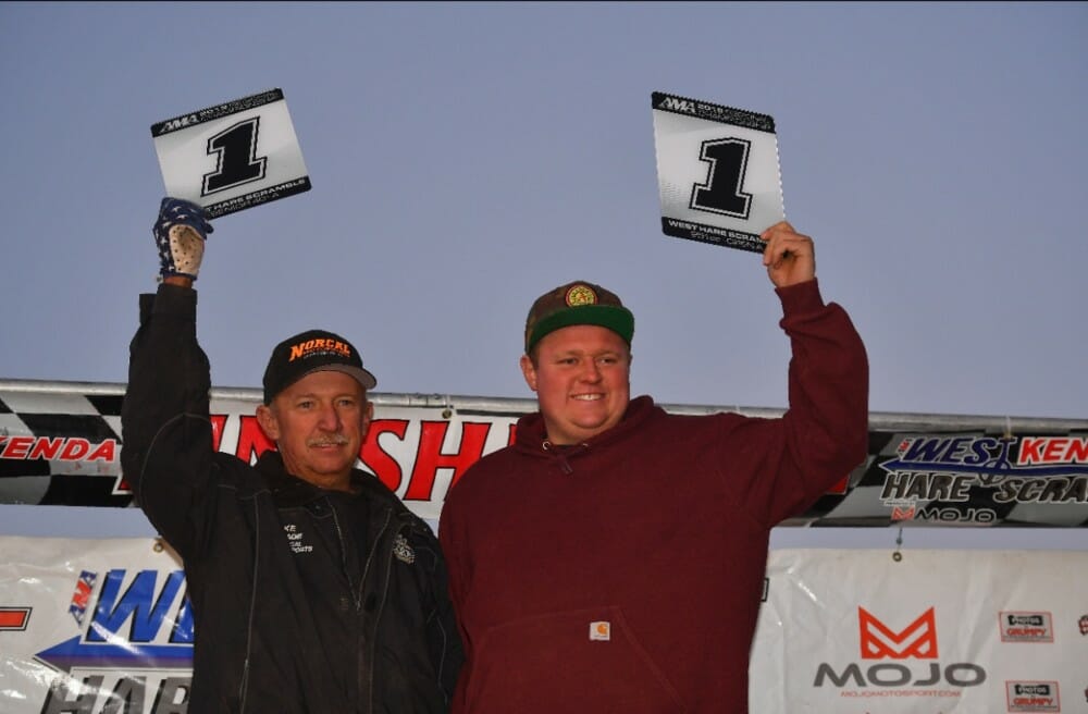 Father and son duo, Mike & Brett Sage both would take home championship titles on Sunday. Mike Sage would take home the 2019 AMA West Hare Scramble Senior A Championship while Brett Sage would take home the 2019 AMA West Hare Scramble Open A Championship. 