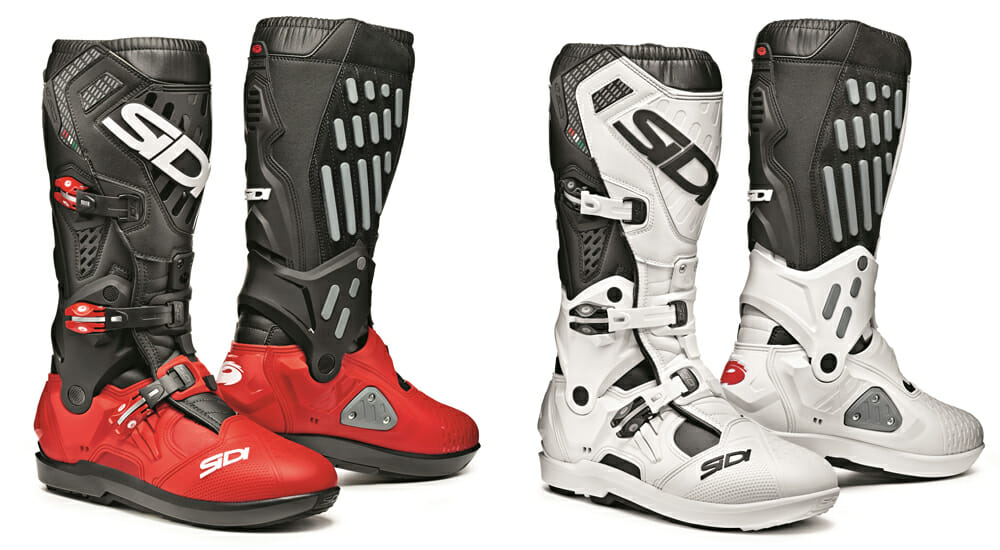 Sidi Atojo SR boots in red and white