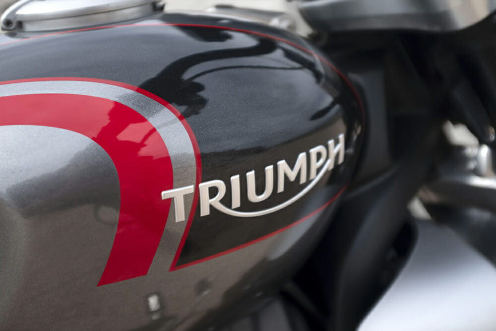 The fuel tank capacity on the 2020 Triumph Rocket 3 is reduced from 6.3 gallons to 4.7 gallons.