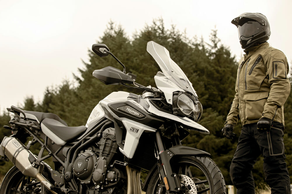 2020 Triumph Tiger 1200 Alpine close up of windscreen