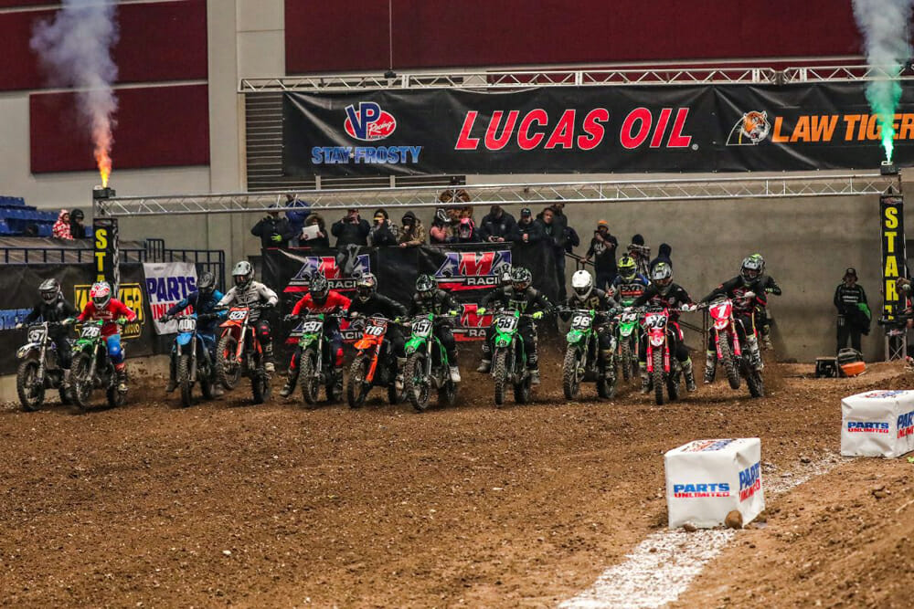 The Arenacross 450 Pro Sport Main Event lineup.