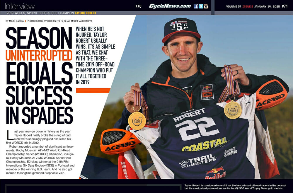Off-Road Champion Taylor Robert Interview | Taylor Robert considered one of if not the best all-road off-road racer in the country but his most prized possessions are his two(!) ISDE World Trophy Team gold medals.