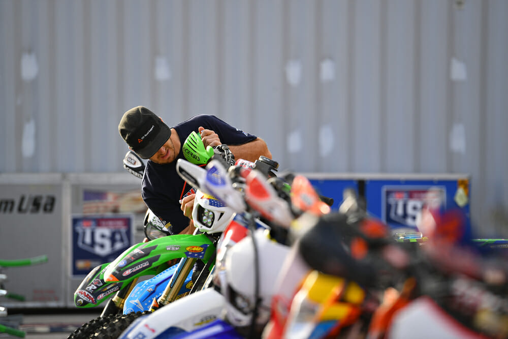 Jacob Argubright know the importance of knowing how to ride a bike fast and how to work on one, too.