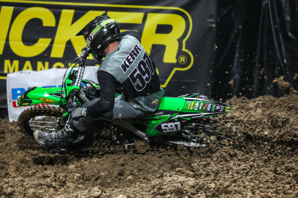 Privateer Mason Kerr, in the 450 Pro Sport Main at the 2020 Kicker Arenacross.