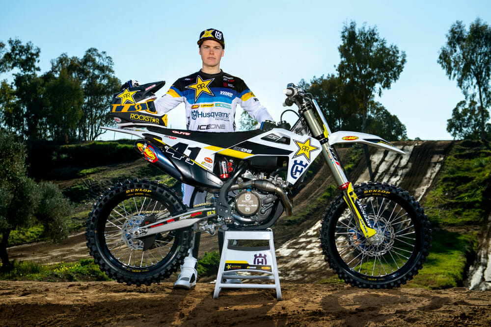 Pauls Jonass of the 2020 Rockstar Energy Husqvarna Factory Racing MXGP