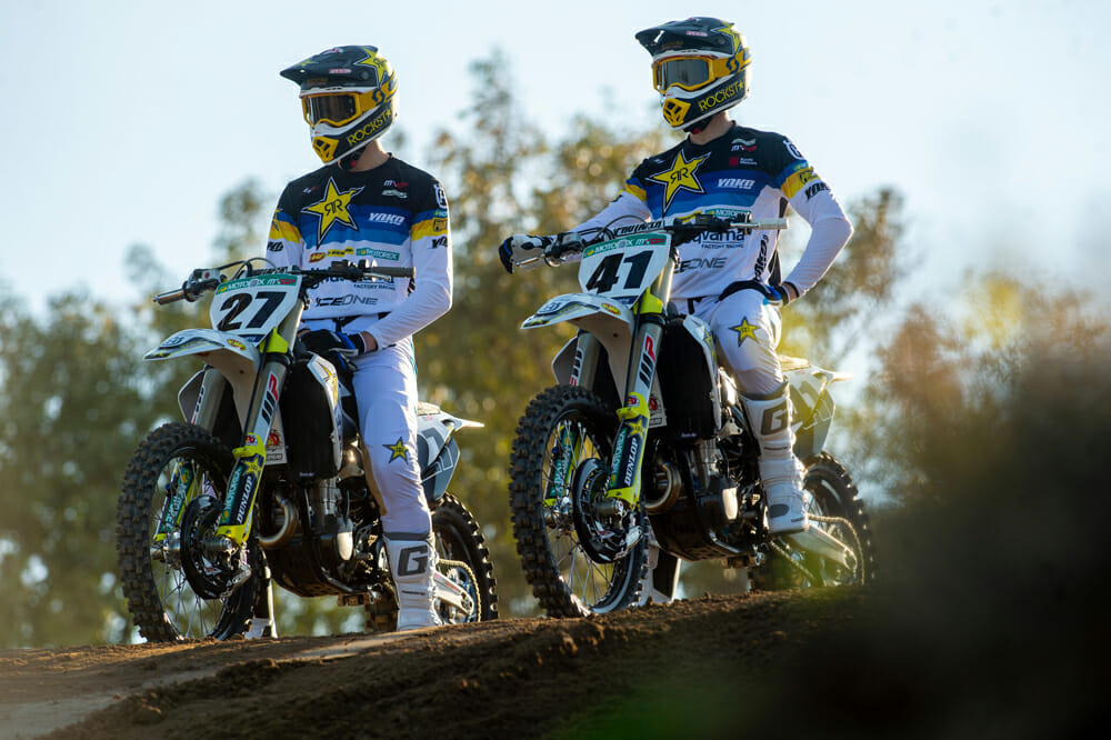 Pauls Jonass and Arminas Jasikonis soon to begin their 2020 MXGP campaigns aboard Husqvarna FC 450 Machines