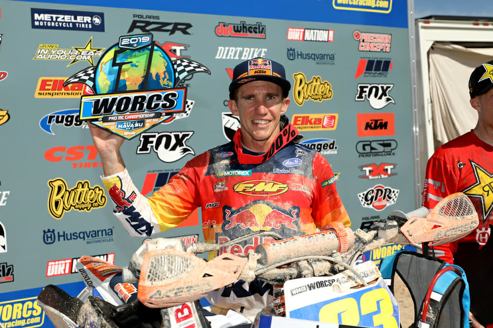Injuries have slowed Taylor Robert’s championship progress but he avoided that in 2019 and came away with the WORCS title.