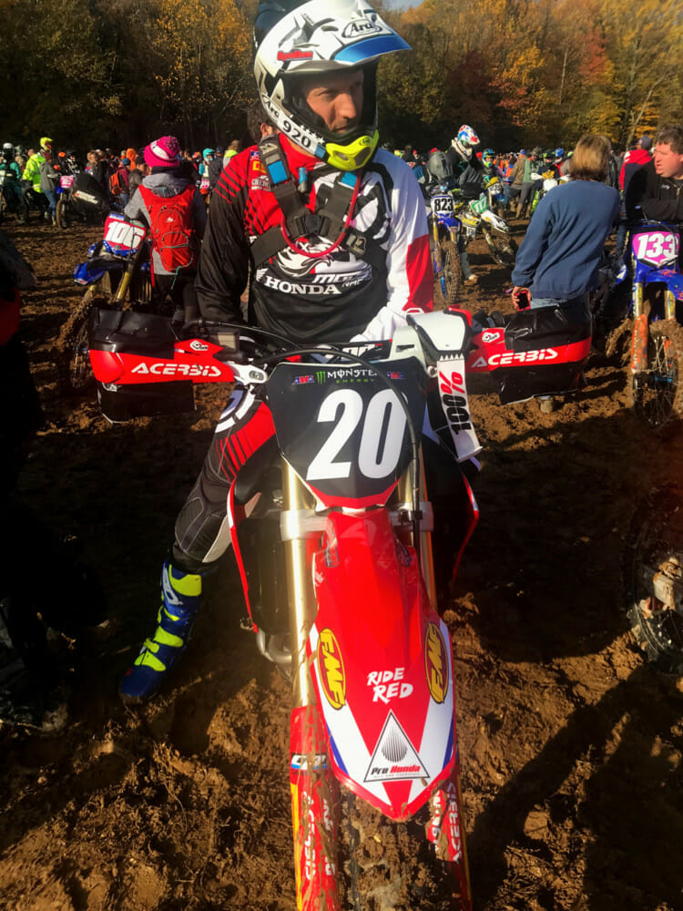 Jesse Ziegler won’t ever forget his experience racing a GNCC while he was testing the Honda for Cycle News' 2020 Honda CRF250RX Review.