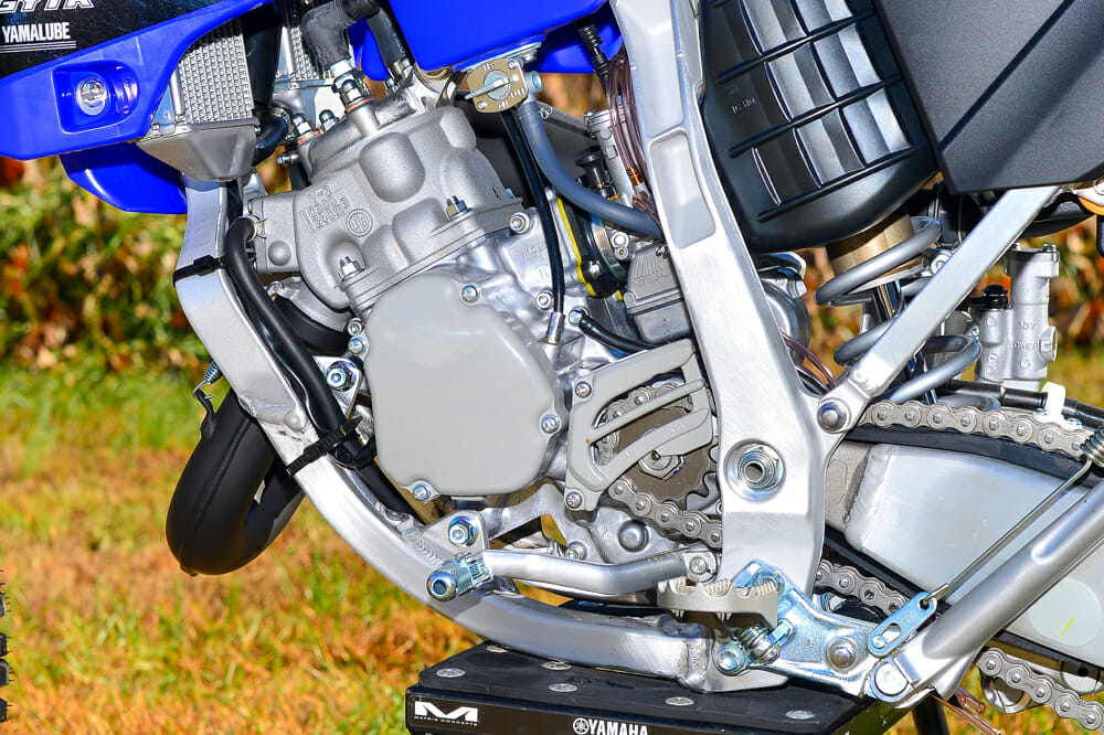 The 2020 Yamaha YZ125X engine.