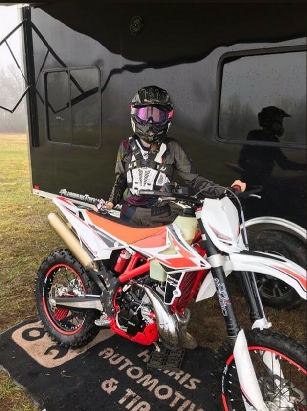 Kylie Harris Takes an early lead in the 2020 Beta Cup Class on her Beta 200rr