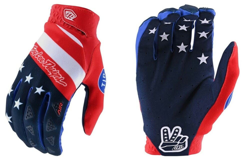 Troy Lee Designs Air Adult Gloves Honda Red White Blue Motocross