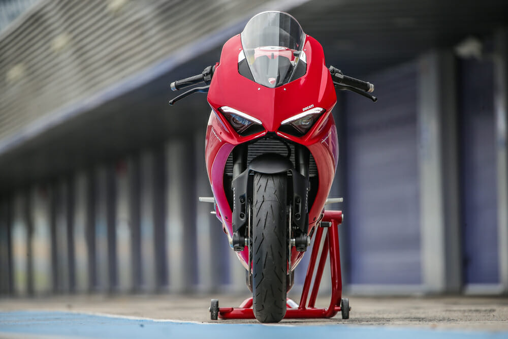 The 2020 Ducati Panigale V2 comes in red only.