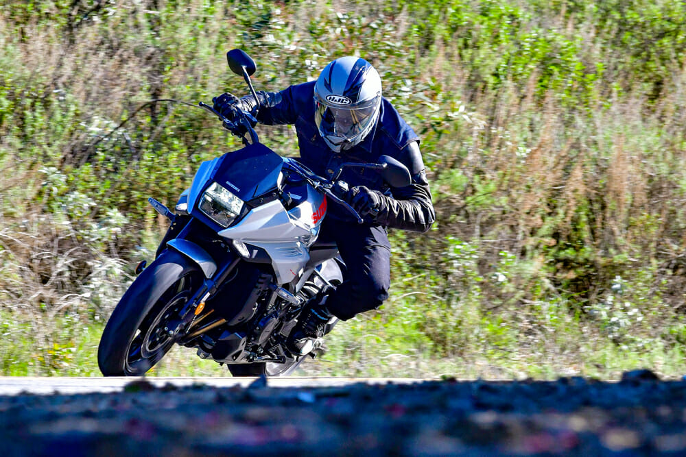 In our 2020 Suzuki Katana review, we found that the Katana makes for a great canyon scratcher, with good comfort also offered while on the freeway.