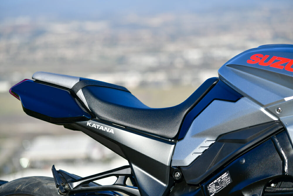 The 2020 Suzuki Katana seat and tail.