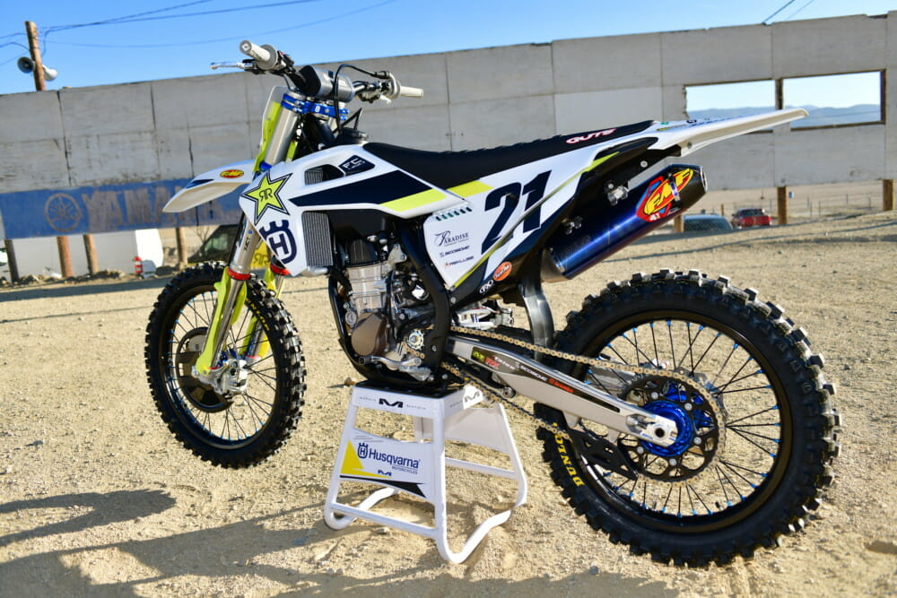 You’d be hard-pressed to point out the differences between the production Husqvarna FC 450 Rockstar Edition versus Jason Anderson’s actual factory racebike.