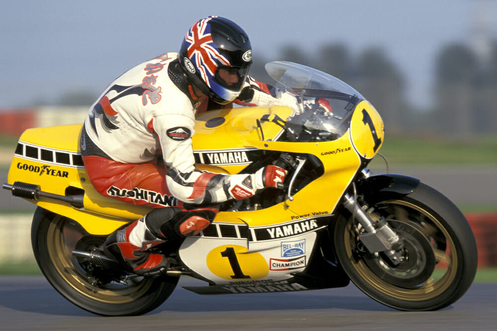 Kenny Roberts on his 1980 Yamaha YZR500 OW48R