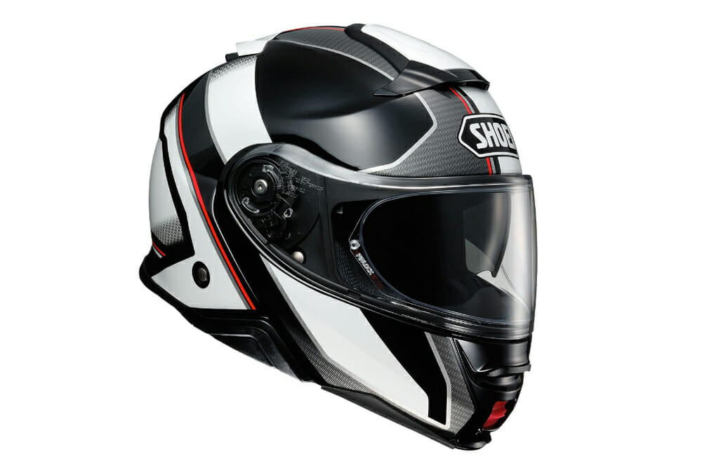 Blue Shoei Neotec II helmet