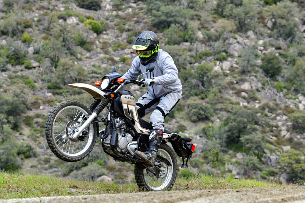 Experienced riders can still have blast exploring the back-canyon dirt roads on the little 2020 Yamaha XT250.