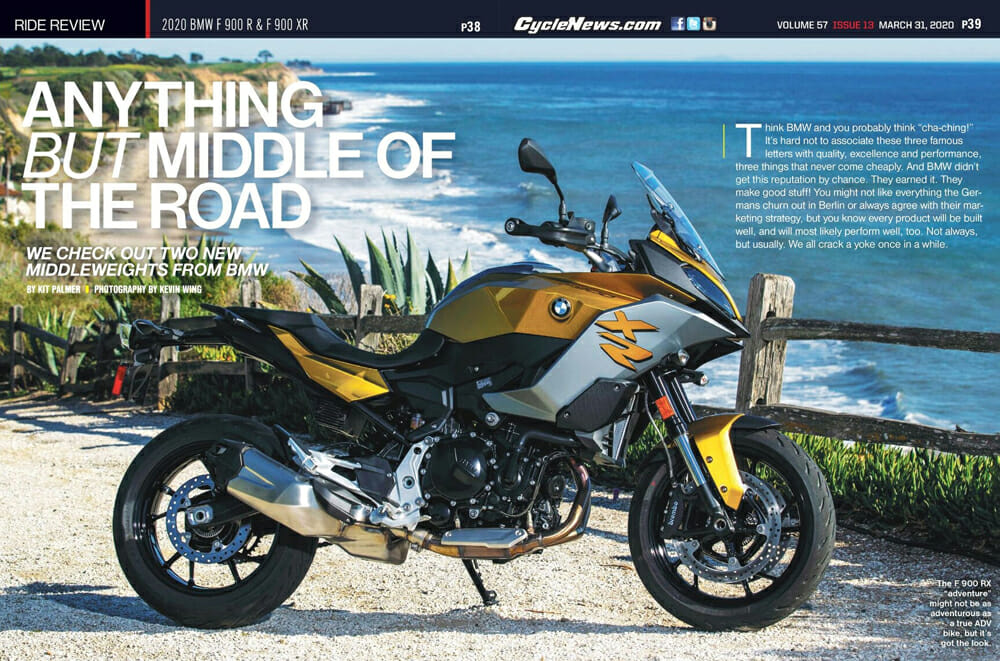 Cycle News Review 2020 BMW F 900 R and F 900 XR