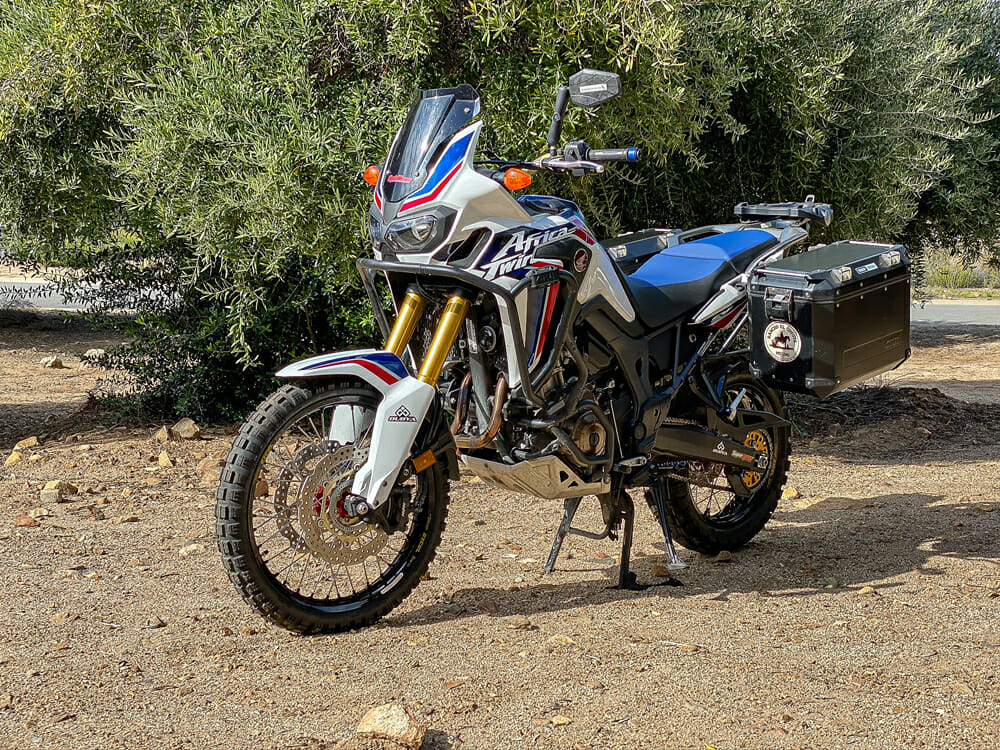 Dubya USA Wheel Set Installed on Honda Africa Twin