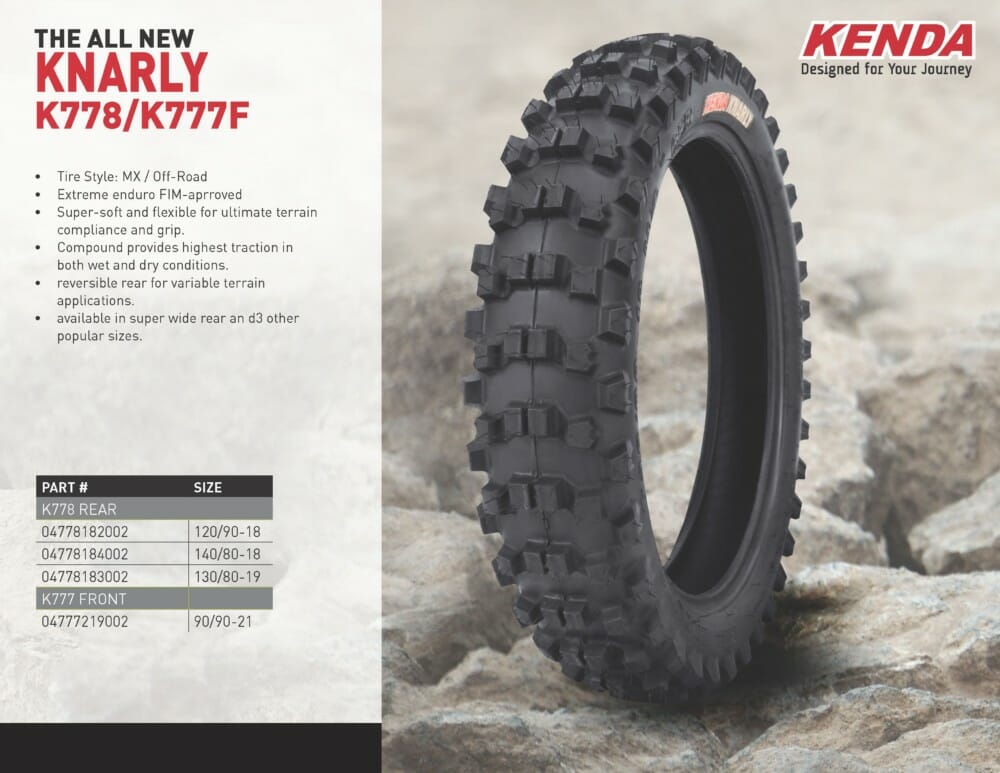 Kenda K778 Knarly Spec Sheet